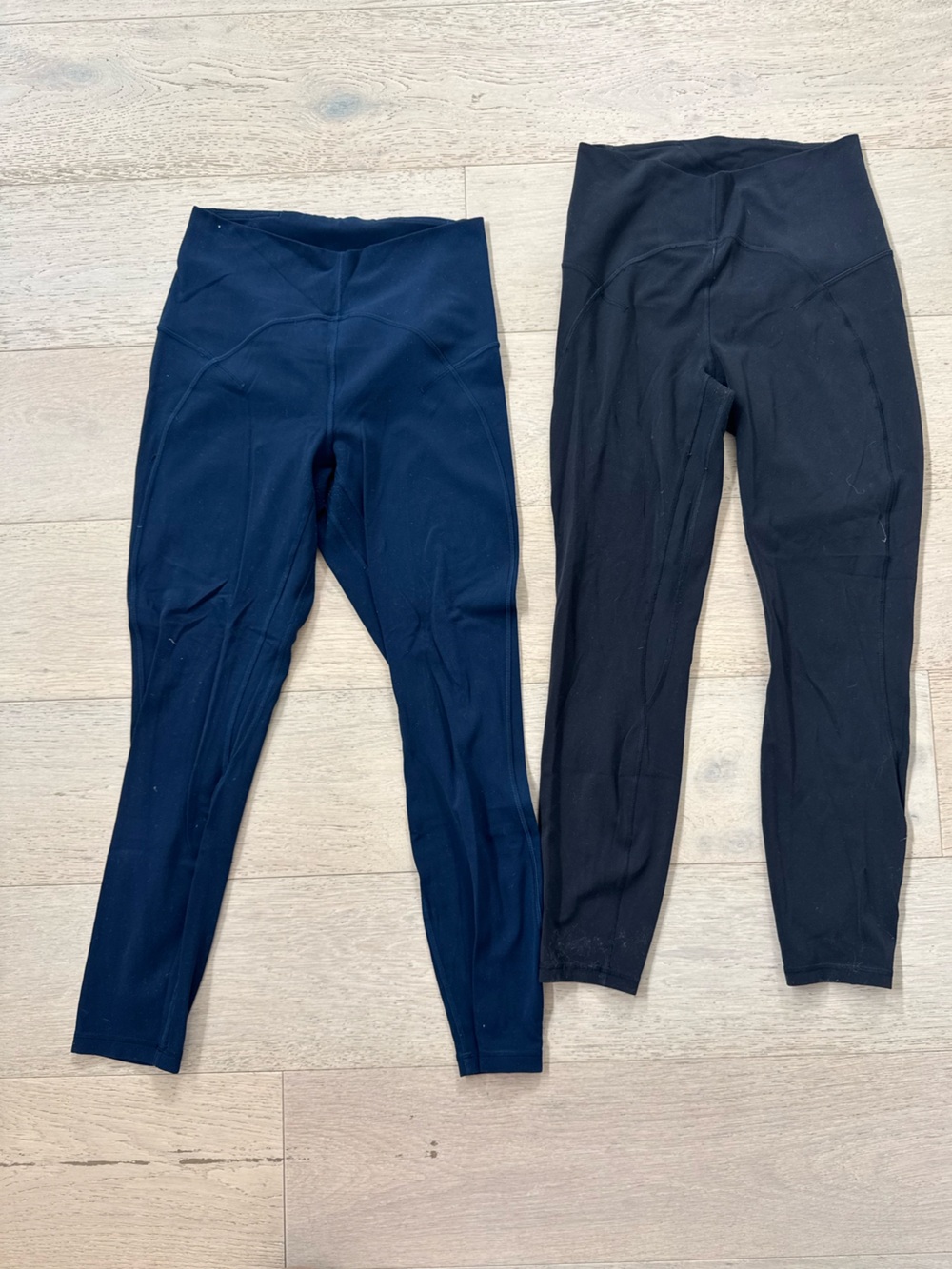 lululemon athletica unlimit 7/8 Navy and Black High-Rise Leggings bundle
